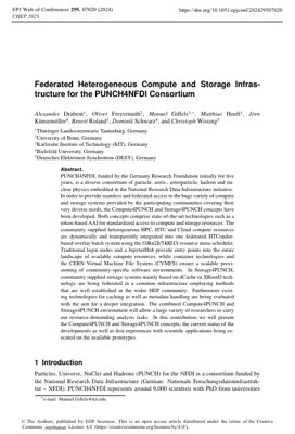 PDF Document Cover - Compute4PUNCH & Storage4PUNCH: Federated Infrastructure for Particle, Astro-, and Nuclear Physics